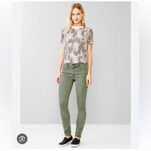 GAP True Skinny Olive Green Women's Jeans Style 440557